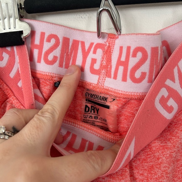 Gymshark Flex Cropped Leggings, Womens Size S, Pink Peach Coral - Picture 7 of 7